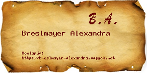 Breslmayer Alexandra névjegykártya